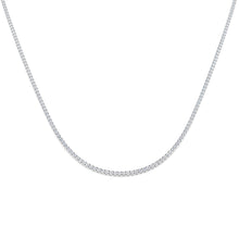 18K Prong Set Natural Diamond Tennis Necklace