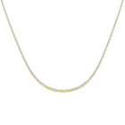 18K Prong Set Natural Diamond Tennis Necklace