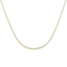 18K Prong Set Natural Diamond Tennis Necklace