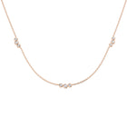 18K Natural Diamond Trio 0.56ct Station Necklace