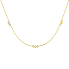 18K Natural Diamond Trio 0.56ct Station Necklace