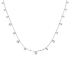 18K Gold and Natural Diamond 0.47ct Dangle Station Necklace