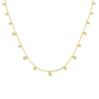 18K Gold and Natural Diamond 0.47ct Dangle Station Necklace
