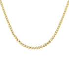 18K Gold and Natural Diamond 5ct Bezel Set Tennis Necklace