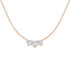18K Natural Diamond Trilogy Necklace