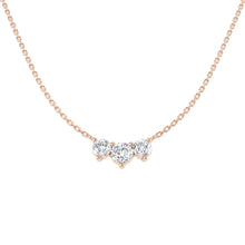 18K Natural Diamond Trilogy Necklace