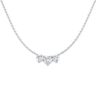 18K Natural Diamond Trilogy Necklace