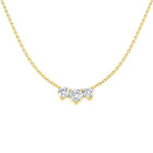 18K Natural Diamond Trilogy Necklace