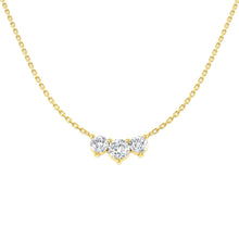 18K Natural Diamond Trilogy Necklace