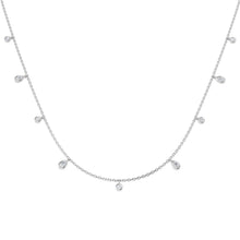 18K Natural Diamond Pear Charm Necklace