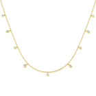 18K Natural Diamond Pear Charm Necklace