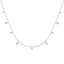 18K Natural Diamond Marquise Charm Necklace