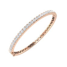 9K Natural Diamond 2.34ct Eternity Hinged Bangle
