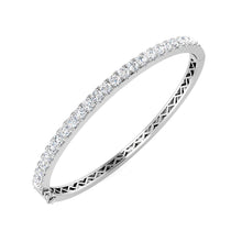 9K Natural Diamond 2.34ct Eternity Hinged Bangle