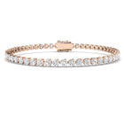 18K Three Prongs Diamond Tennis Bracelet