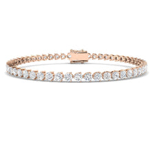 18K Three Prongs Diamond Tennis Bracelet