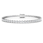 18K Three Prongs Diamond Tennis Bracelet
