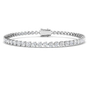 18K Three Prongs Diamond Tennis Bracelet