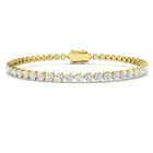 18K Three Prongs Diamond Tennis Bracelet