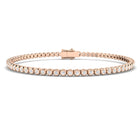 18K Natural Diamond Micro Bezel Set Tennis Bracelet