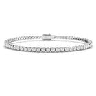 18K Natural Diamond Micro Bezel Set Tennis Bracelet