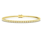 18K Natural Diamond Micro Bezel Set Tennis Bracelet