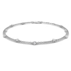 18K Gold Double Row Diamond Station Bracelet