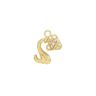 14K Natural Diamond Zodiac Earring Dangle