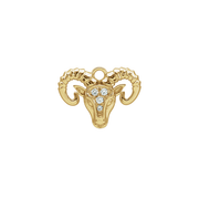 14K Natural Diamond Zodiac Earring Dangle