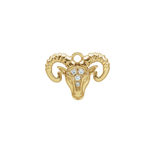 14K Natural Diamond Zodiac Earring Dangle