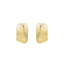 14K Asymmetrical Hinged Hoop Earrings