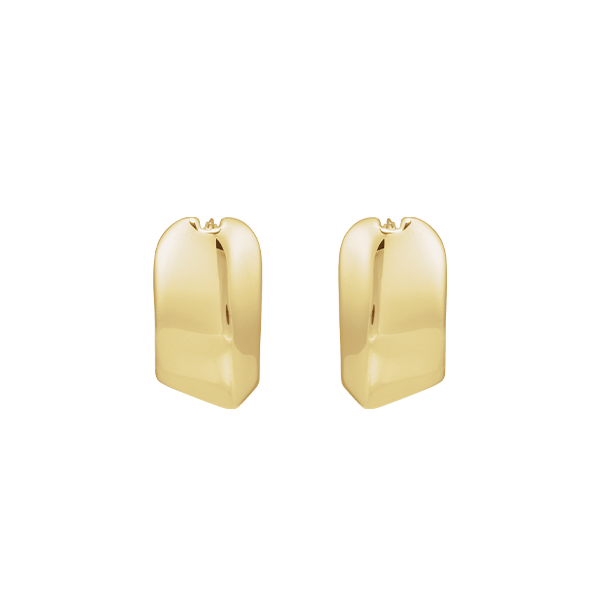 14K Asymmetrical Hinged Hoop Earrings