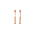 14K Gold 15mm Bamboo Hoop Earring