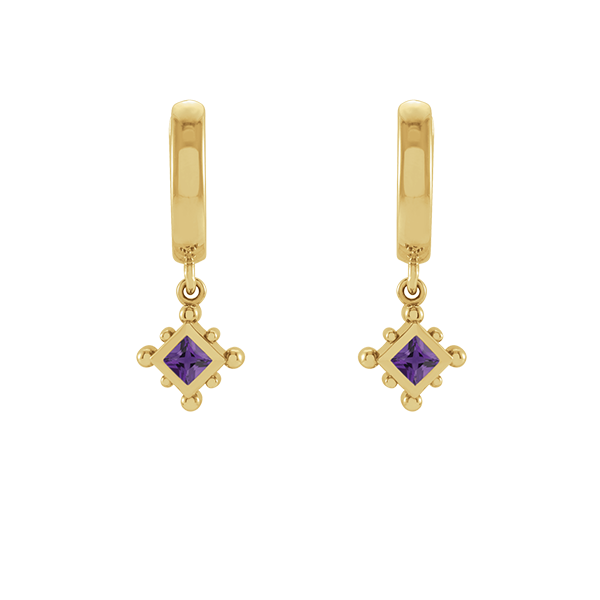 14K Natural Gemstone Beaded Earring Dangle