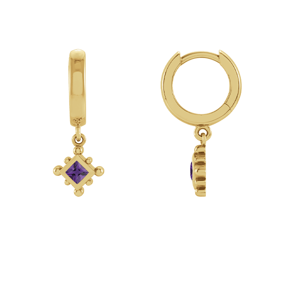 14K Natural Gemstone Beaded Earring Dangle