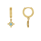 14K Natural Gemstone Beaded Earring Dangle