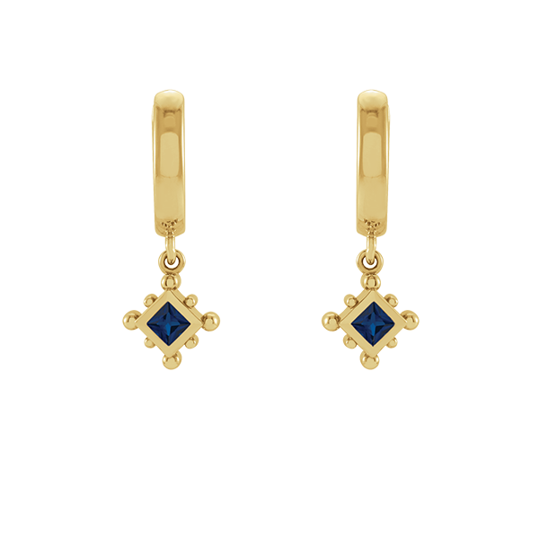 14K Natural Gemstone Beaded Earring Dangle