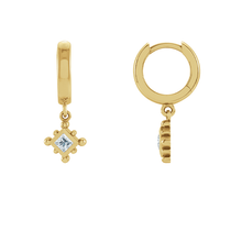 14K Natural Gemstone Beaded Earring Dangle