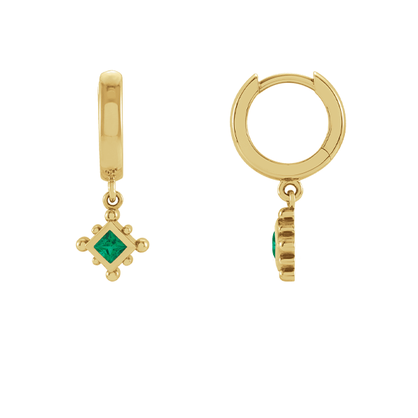 14K Natural Gemstone Beaded Earring Dangle