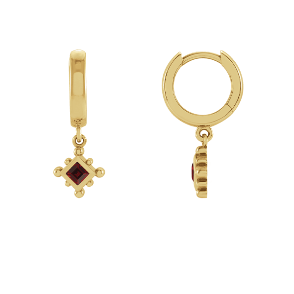 14K Natural Gemstone Beaded Earring Dangle