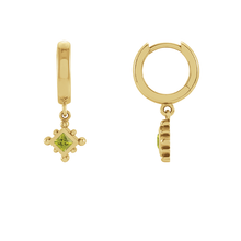 14K Natural Gemstone Beaded Earring Dangle