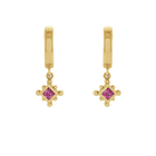 14K Natural Gemstone Beaded Earring Dangle