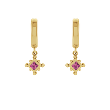 14K Natural Gemstone Beaded Earring Dangle