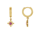 14K Natural Gemstone Beaded Earring Dangle