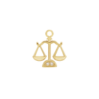 14K Natural Diamond Zodiac Earring Dangle