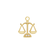 14K Natural Diamond Zodiac Earring Dangle