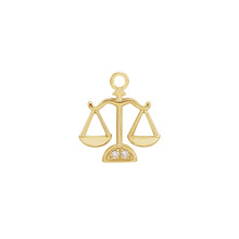 14K Natural Diamond Zodiac Earring Dangle