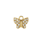 14K Natural Diamond Butterfly Earring Dangle