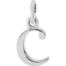 Silver Lowercase Initial Pendant