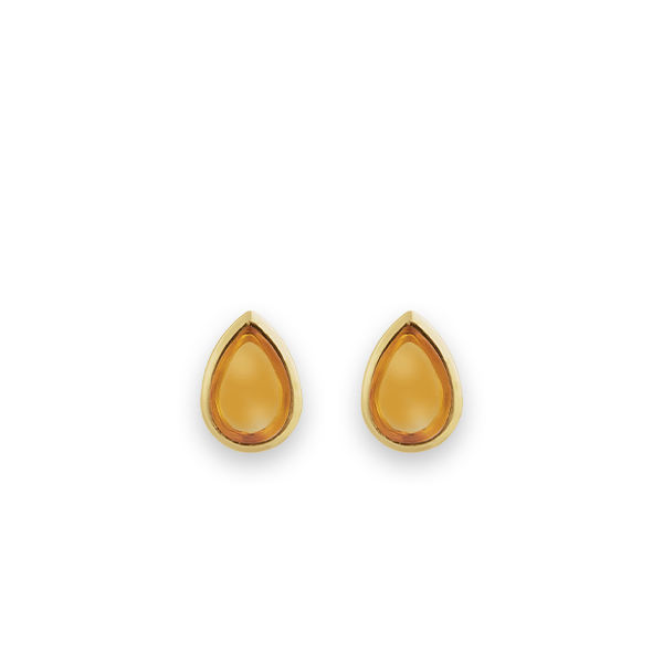 14K Cabochon Gemstone Stud